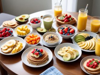 Nyttig frukost som ger dig energi hela dagen! illustration